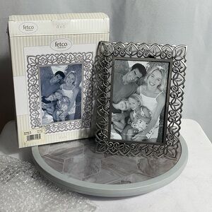 Fetco Home Decor 4x6 Ornate Metal Picture Frame with Box Vintage 2004